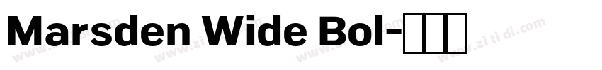 Marsden Wide Bol字体转换